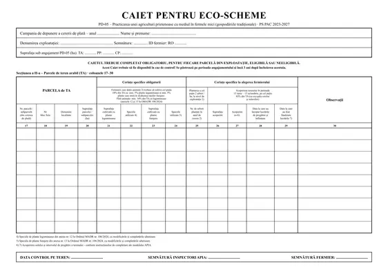 Caiet pentru eco-schema PD-05 - imagine 2