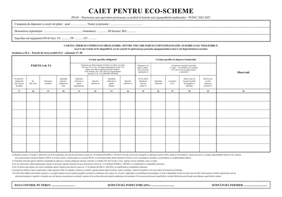 Caiet pentru eco-schema PD-05 - imagine 2