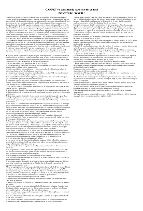 Carnet cu constatările rezultate din control (serviciul voluntar pentru situații de urgență) - imagine 2