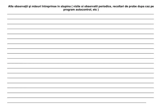Carnet de stupină - verso
