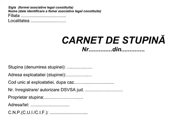 Carnet de stupină