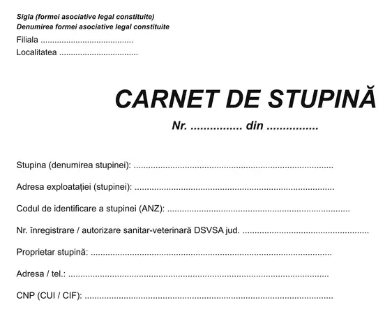 Carnet de stupină