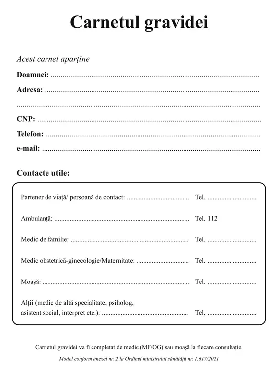 Carnetul gravidei