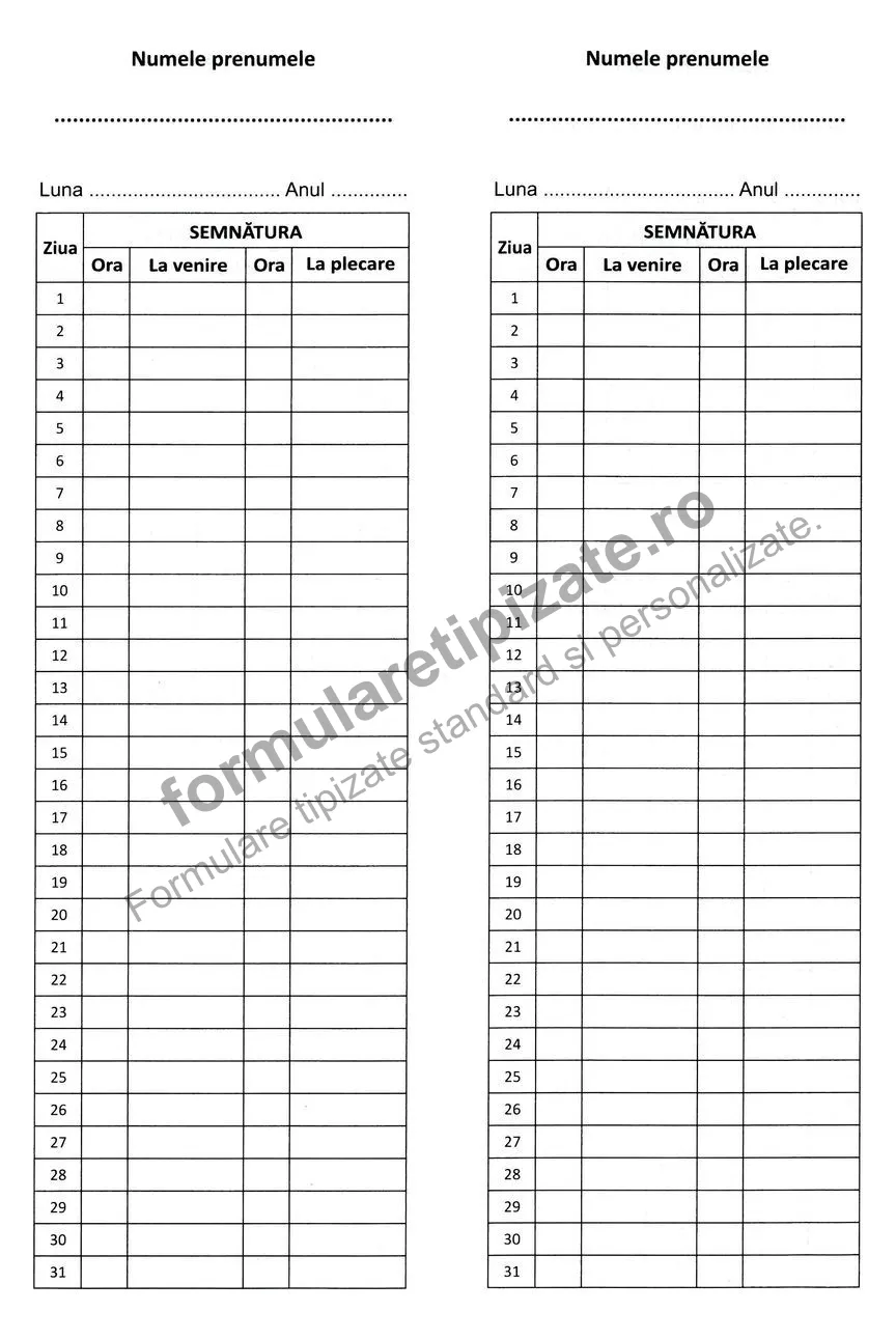 Condică de prezență