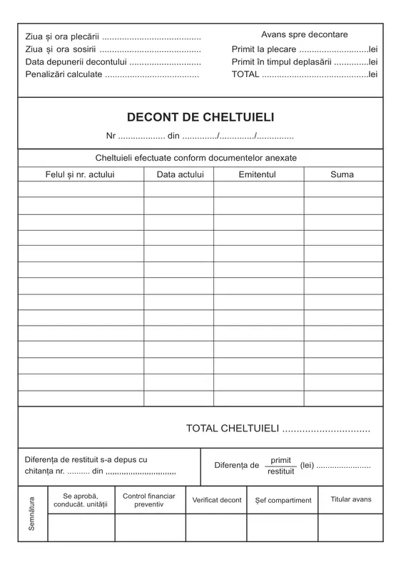 Decont de cheltuieli - imagine 3