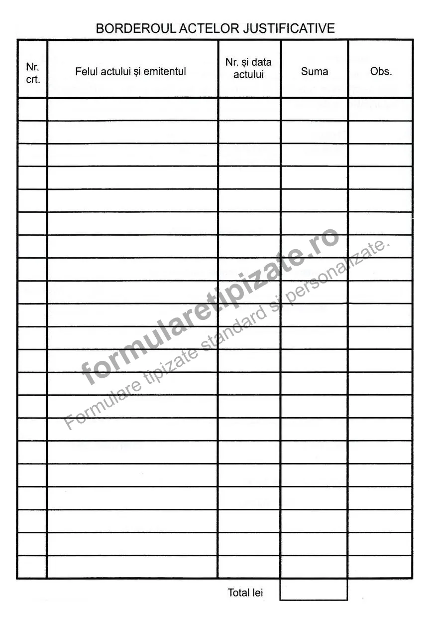 Decont de cheltuieli - verso