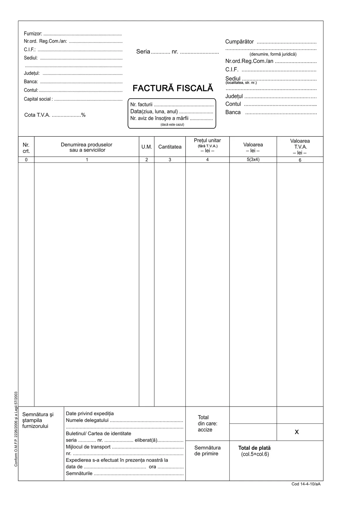 Facturier autocopiativ