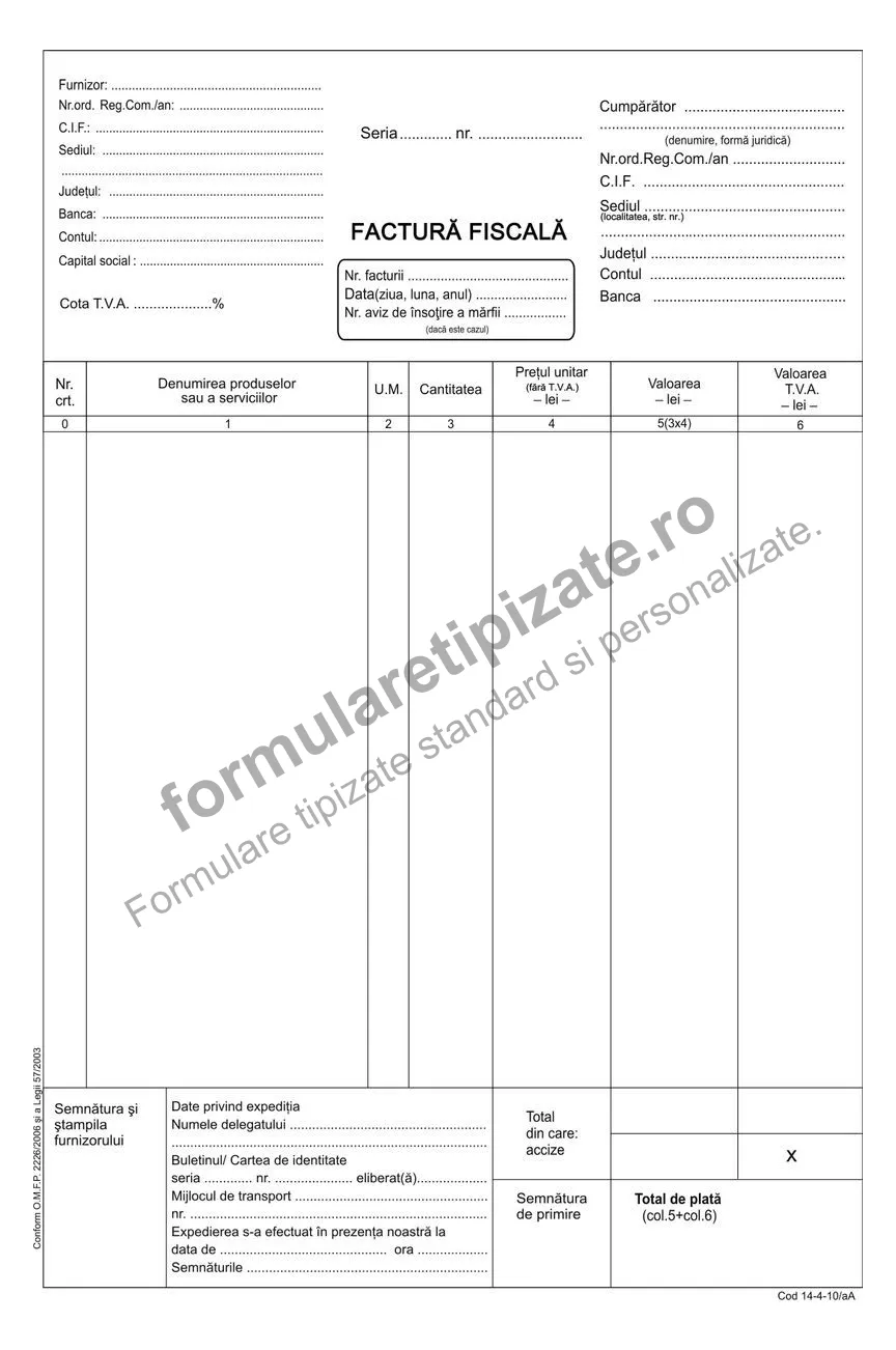 Facturier autocopiativ