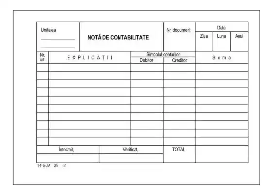 Notă contabilă