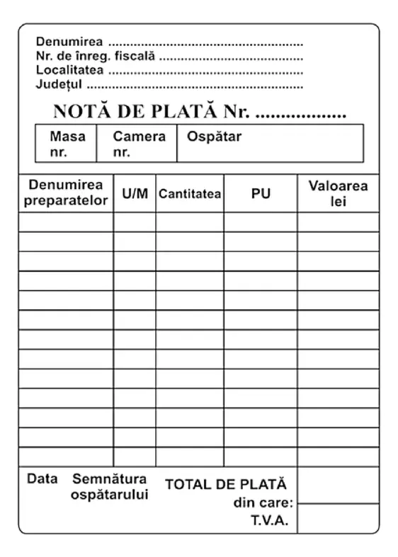 Notă de plată