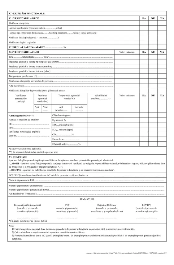 Raport de verificări, încercări și probe (ISCIR, PT A1-2010) - imagine 2