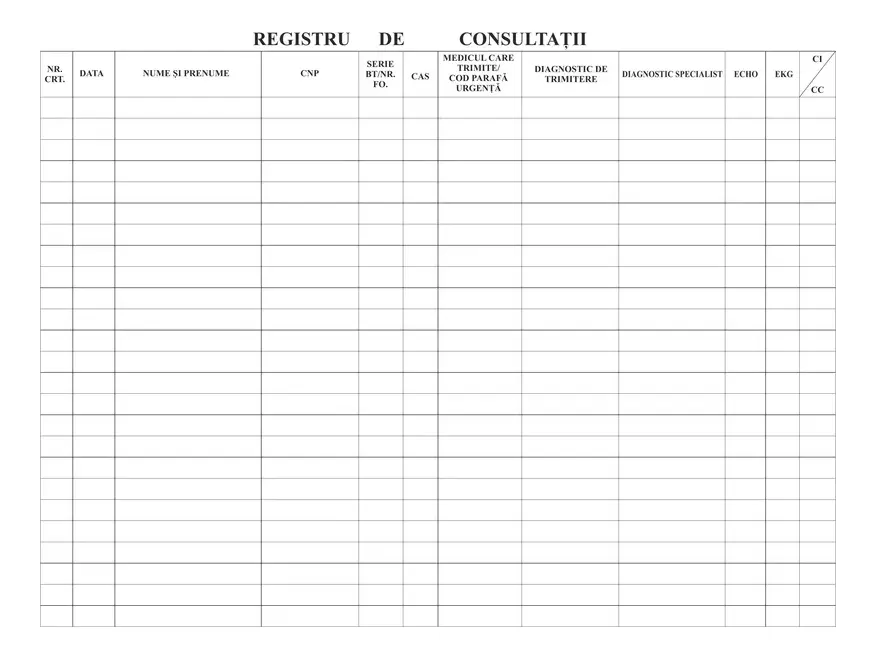 Registru de consultații