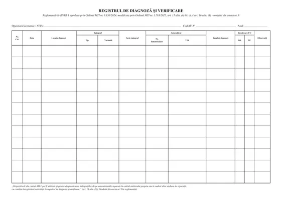 Registru de diagnoză și verificare (tahografe)