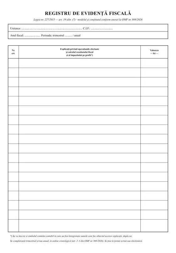 Registru de evidență fiscală