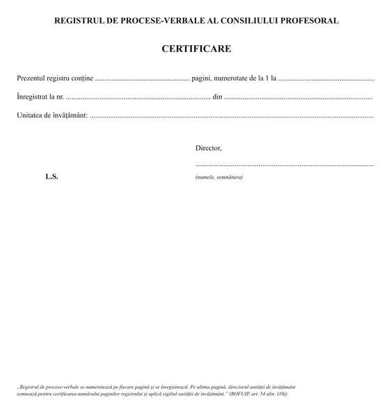 Registru de procese-verbale al consiliului profesoral - imagine 2