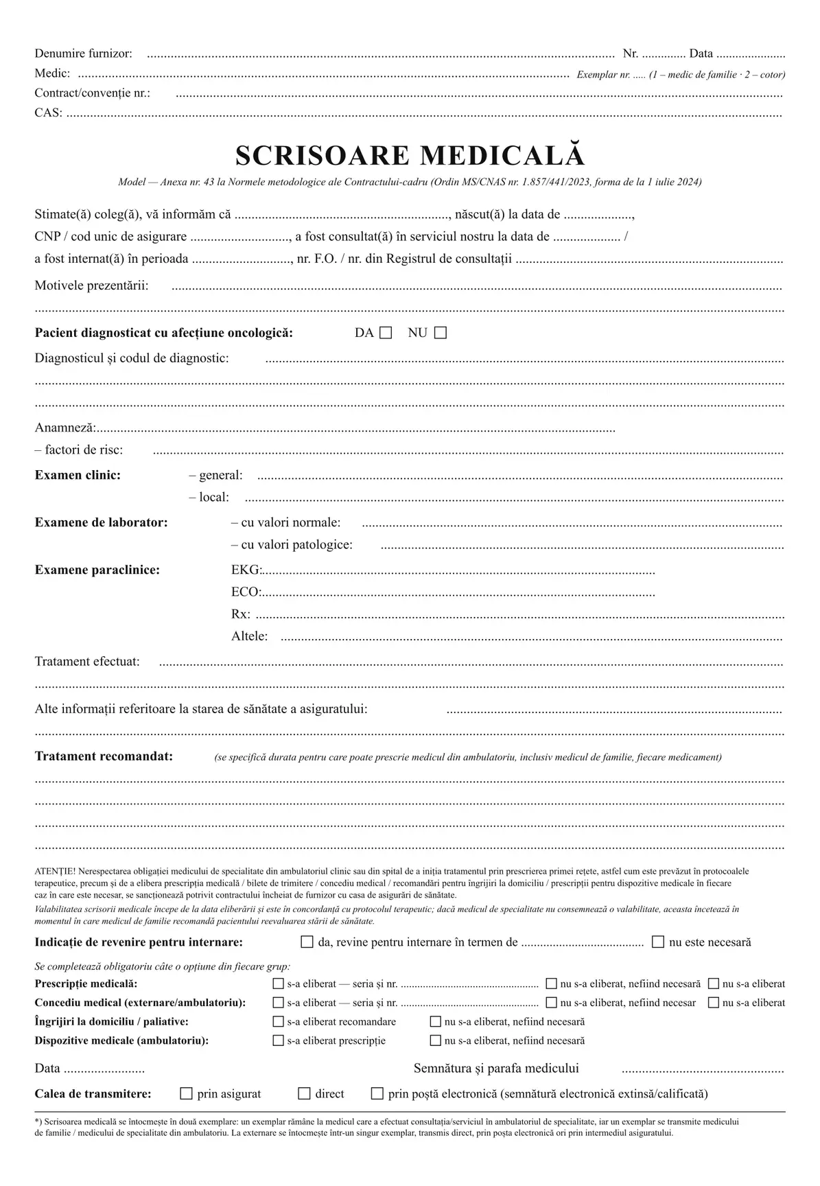 Scrisoare medicală