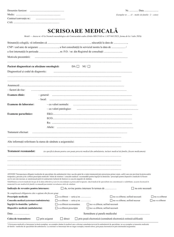 Scrisoare medicală