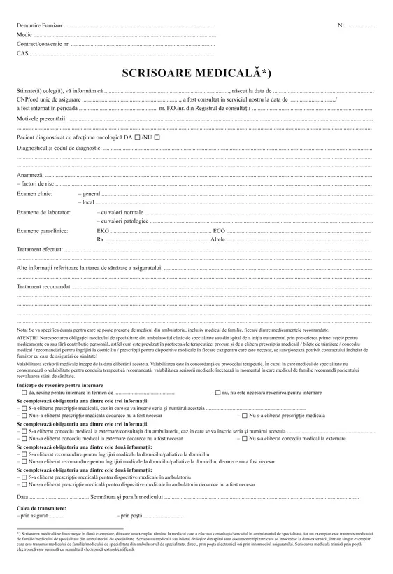 Scrisoare medicală